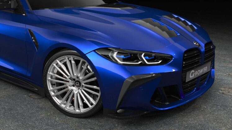 BMW M3 G3M BiTurbo mavi renk yandan g&ouml;r&uuml;n&uuml;m