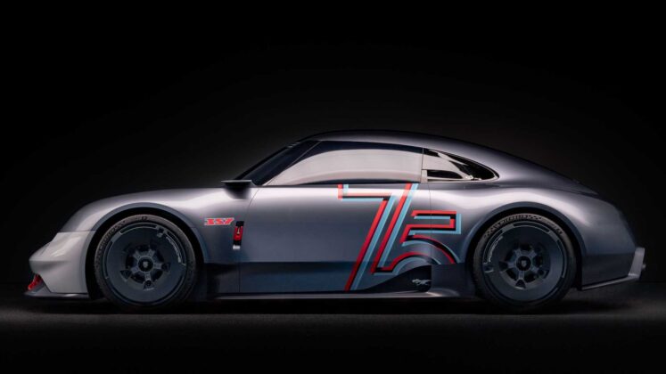Porsche Vision 357 konsept otomobil yandan g&ouml;r&uuml;n&uuml;m